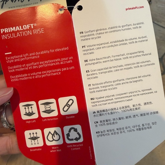 Free People Renegade Fleece Puffer. Black. Size Large. NWT - Picture 13 of 13